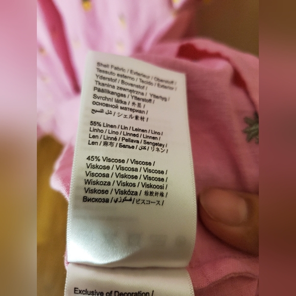 FARM RIO Embroidered Pineapples Midi Dress In Pink Size Xs - Picture 12 of 15